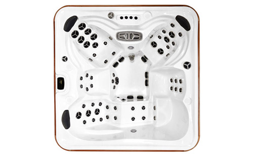 Top view of a Summit XL hot tub.