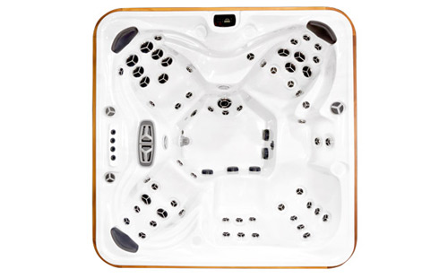 Top view of a Summit XL hot tub.